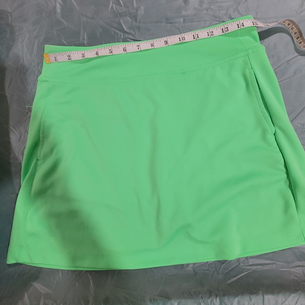 PGA tour airflux 15" skort, lime green, medium